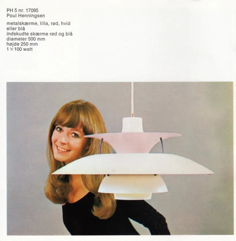 Czerwona lampa PH5 // proj. Poul Henningsen // Louis Poulsen